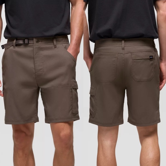 PRANA Stretch Zion Short In Mud Brown Size 38 Outdoor Gorpcore Hiking Utility - Picture 1 of 16